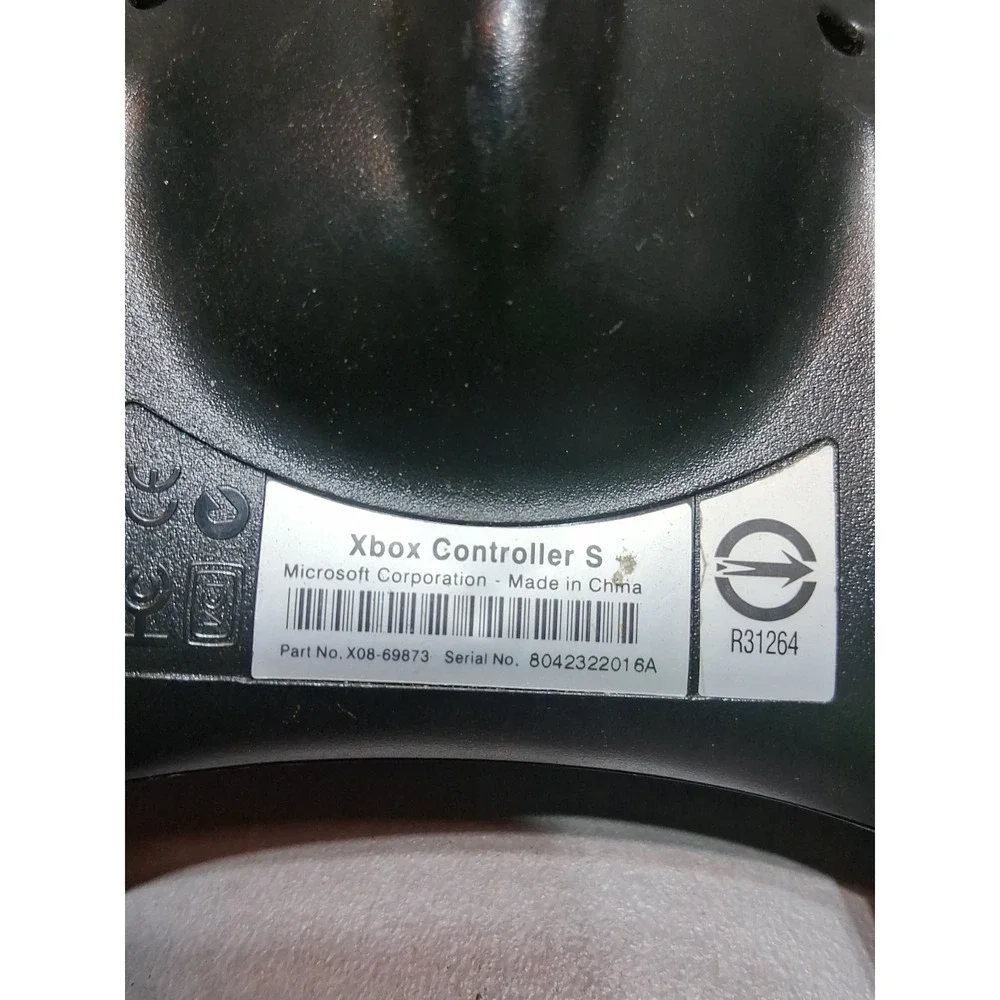 3 Microsoft Original Xbox Controller S Type Black - Breakaway Cable X2 Untested